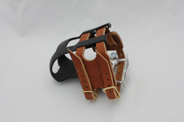 pedals for straps Honey double toe clip straps (pedals and clips not included)